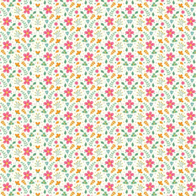 Coupon-simili-cuir-Fleurs roses